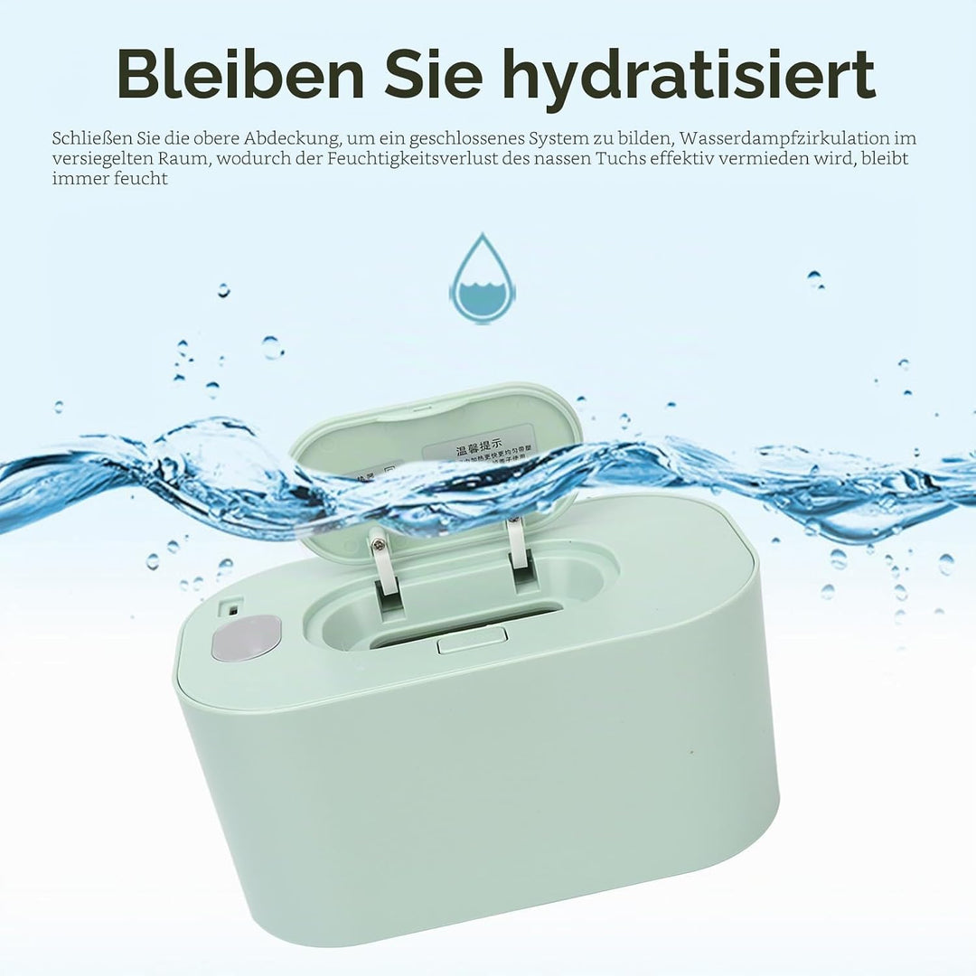 Tragbare Feuchttücher-Heizung, Heizbox mit Konstanter Temperatur für den Haushalt (Grün), Grün