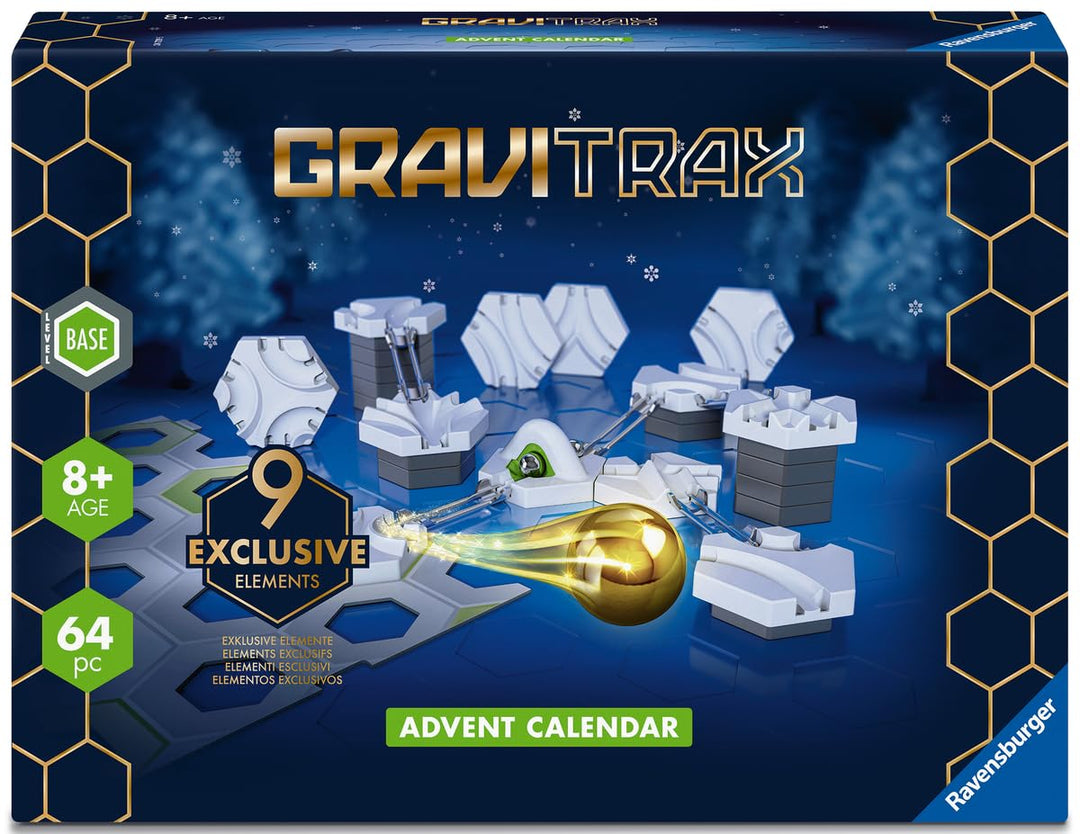 Ravensburger 24729 Adventskalender-Ideal für GraviTrax Anfänger und Fans, Konstruktionsspielzeug für