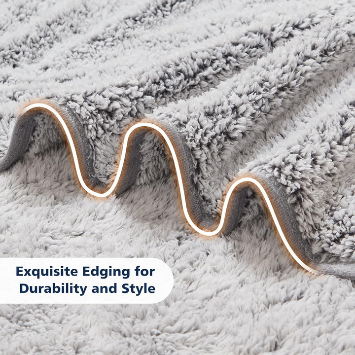 EMME Sherpa Decke Kuscheldecke Flauschig, Dicke und Elegant, Sofadecke Doppelgesicht Extra Weich, Wa