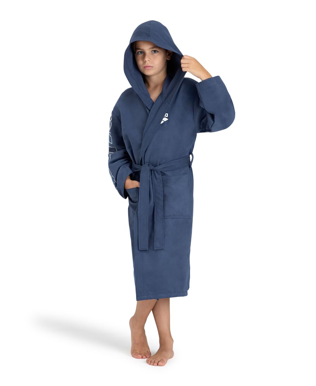 ARENA Jungen Zeal Plus Jr Bademäntel (1er Pack) 8-9 Jahre NAVY-WHITE, 8-9 Jahre NAVY-WHITE
