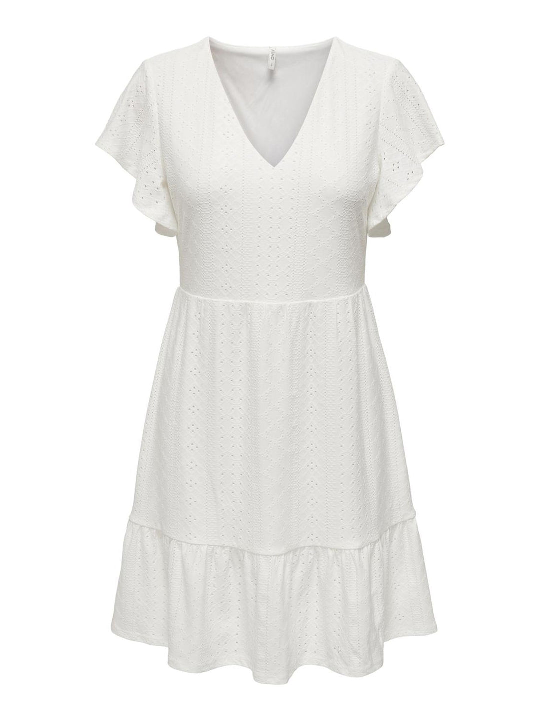 PIECES Damen Onlsandra S/S V-neck Dress Jrs XS Cloud Dancer, XS Cloud Dancer