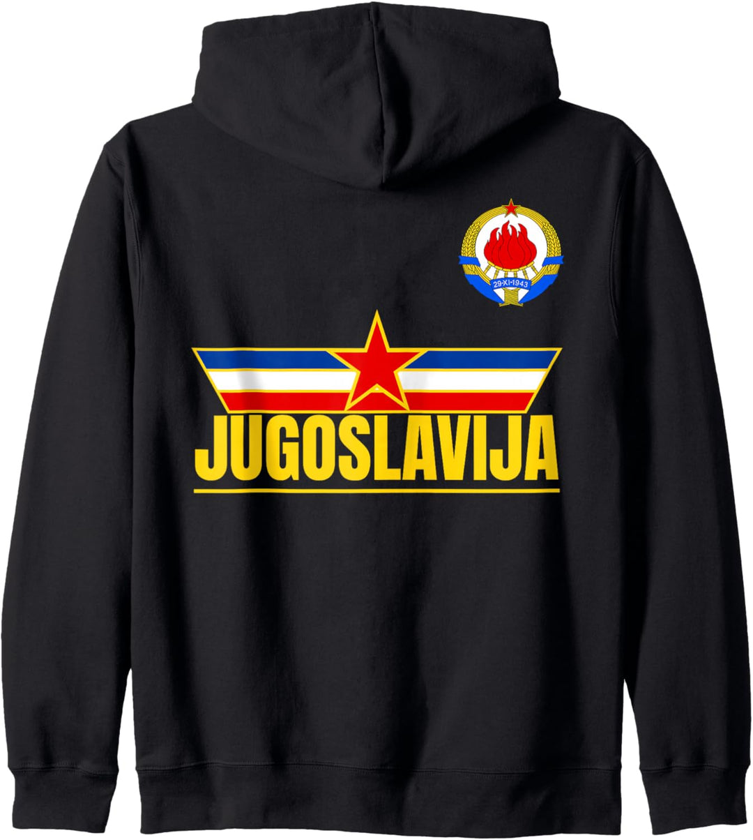 Jugoslavija Zastava Emblem von Jugoslawien Flagge Yugo Kapuzenjacke