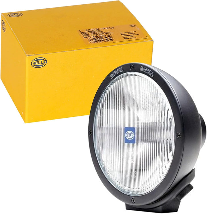 HELLA - Halogen-Fernscheinwerfer - Rallye 4000 Metal - 12V - rund - geschraubt - Flutlicht-Streusche