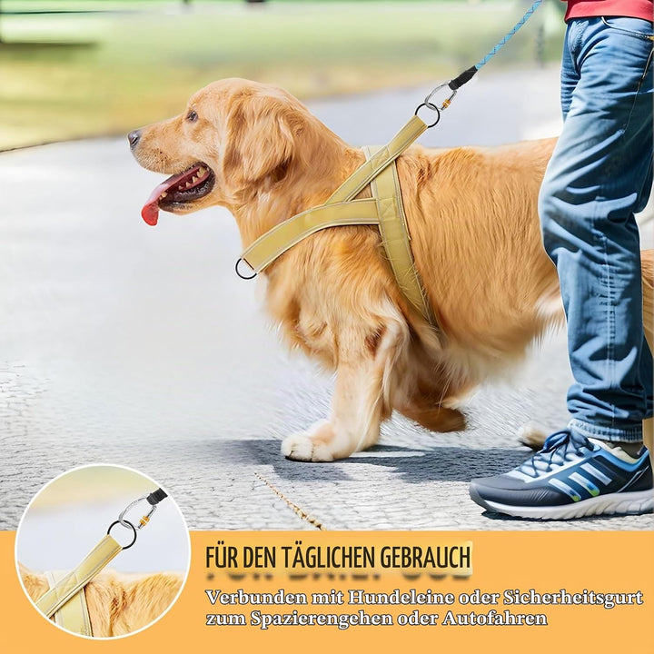 Hundegeschirr Mittelgrosse Hunde，Verstellbare Geschirr Hund, Anti-Zug Reflektierende Mittel Hundeges