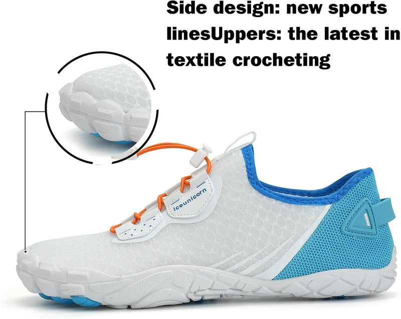 IceUnicorn Barfussschuhe Herren Damen Traillaufschuhe Fitnessschuhe Knit Minimalistische Breiter Zeh
