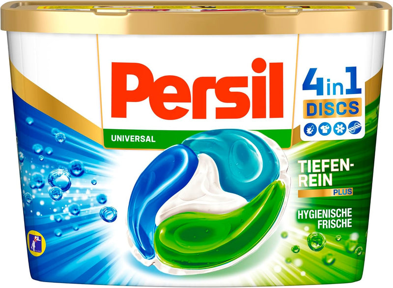 Persil Tiefenrein 4in1 DISCS 64 WL (4 x 16 Waschladungen), Universal Waschmittel mit Tiefenrein Tech
