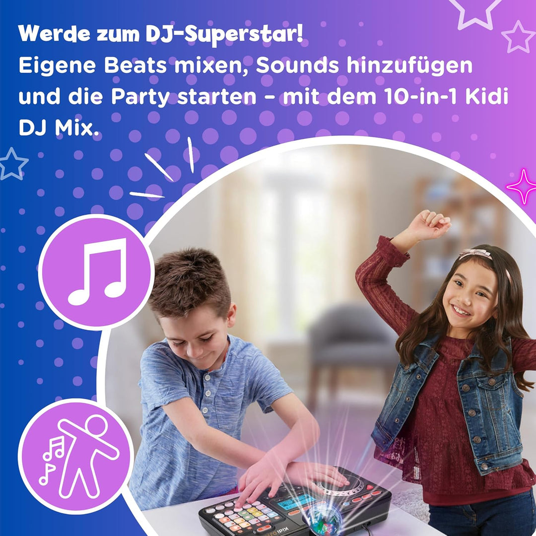 VTech Kidi DJ Mix – 10-in-1 DJ-Mischpult mit Jog-Wheel und vielen Effekten zum Bearbeiten der Musik