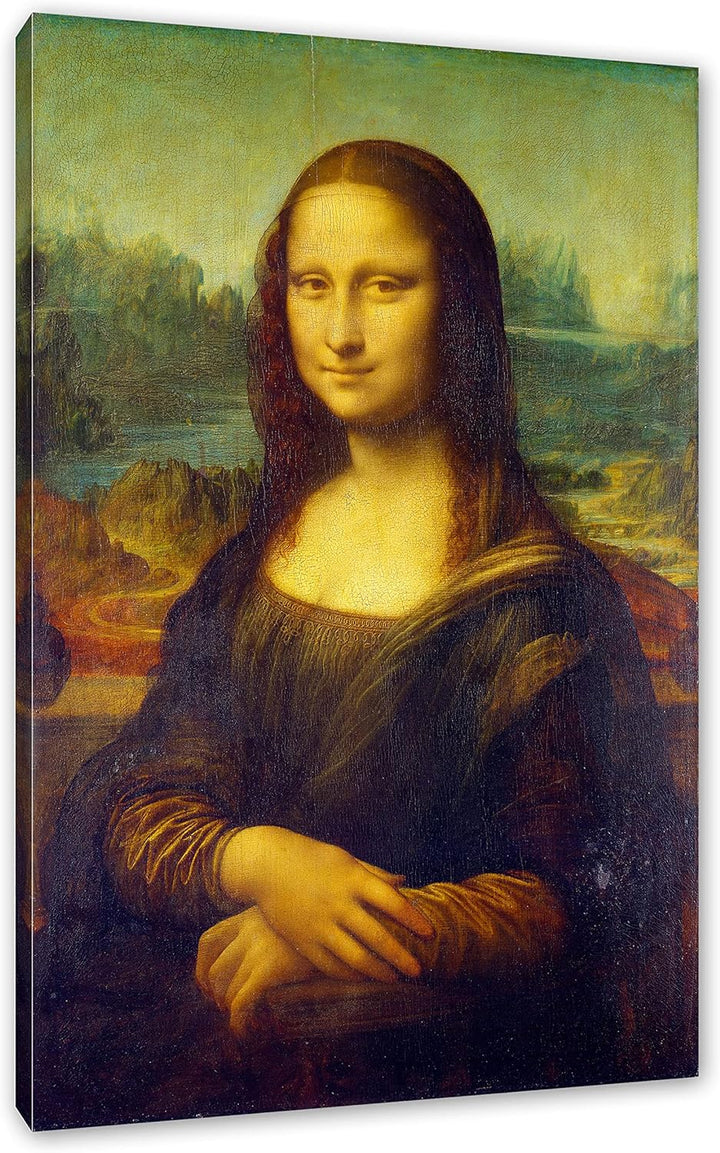 Leonardo da Vinci - Mona Lisa als Leinwandbild / Grösse: 100x70 cm / Wandbild / Kunstdruck / fertig