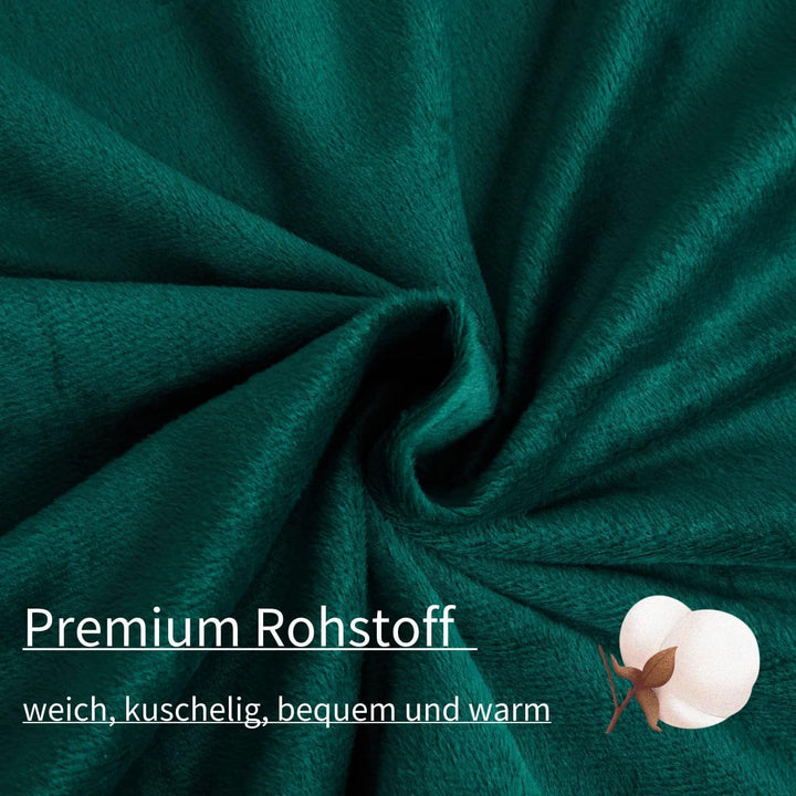 Boqingzhu Flauschige Plüsch Spannbettlaken 90x200cm Grün Dunkelgrün Fleece Flanell Cashmere Touch Sp