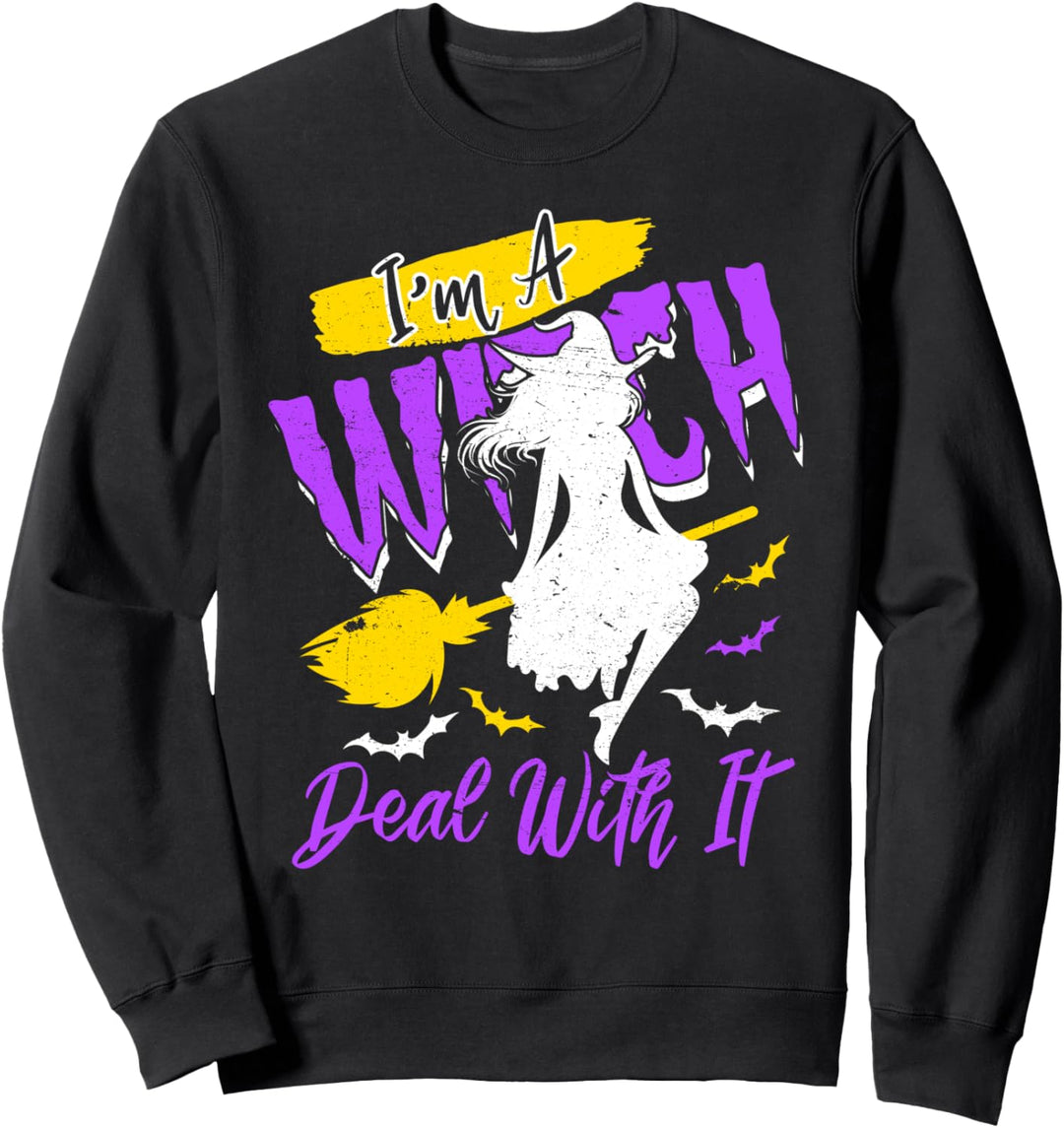 I'm a Witch Deal With It Wiccan heidnische Hexe Sweatshirt