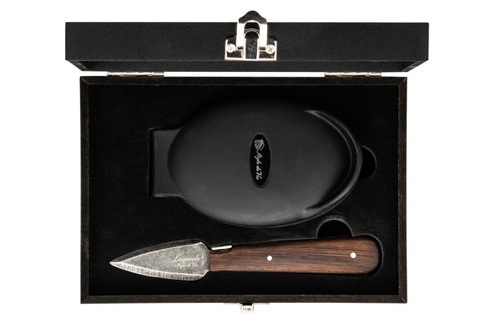 Laguiole Style de Vie Austernmesser Luxury Line, Wenge holz, mit Austernhalter