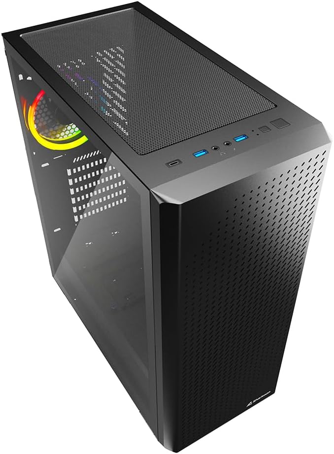 Sharkoon VS9 RGB Midi ATX PC Gehäuse, schwarz