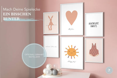 Papierschmiede® Bilder Kinderzimmer Kids Mood Poster Set Welcome Baby, Kinderzimmer Bilder Babyzimme