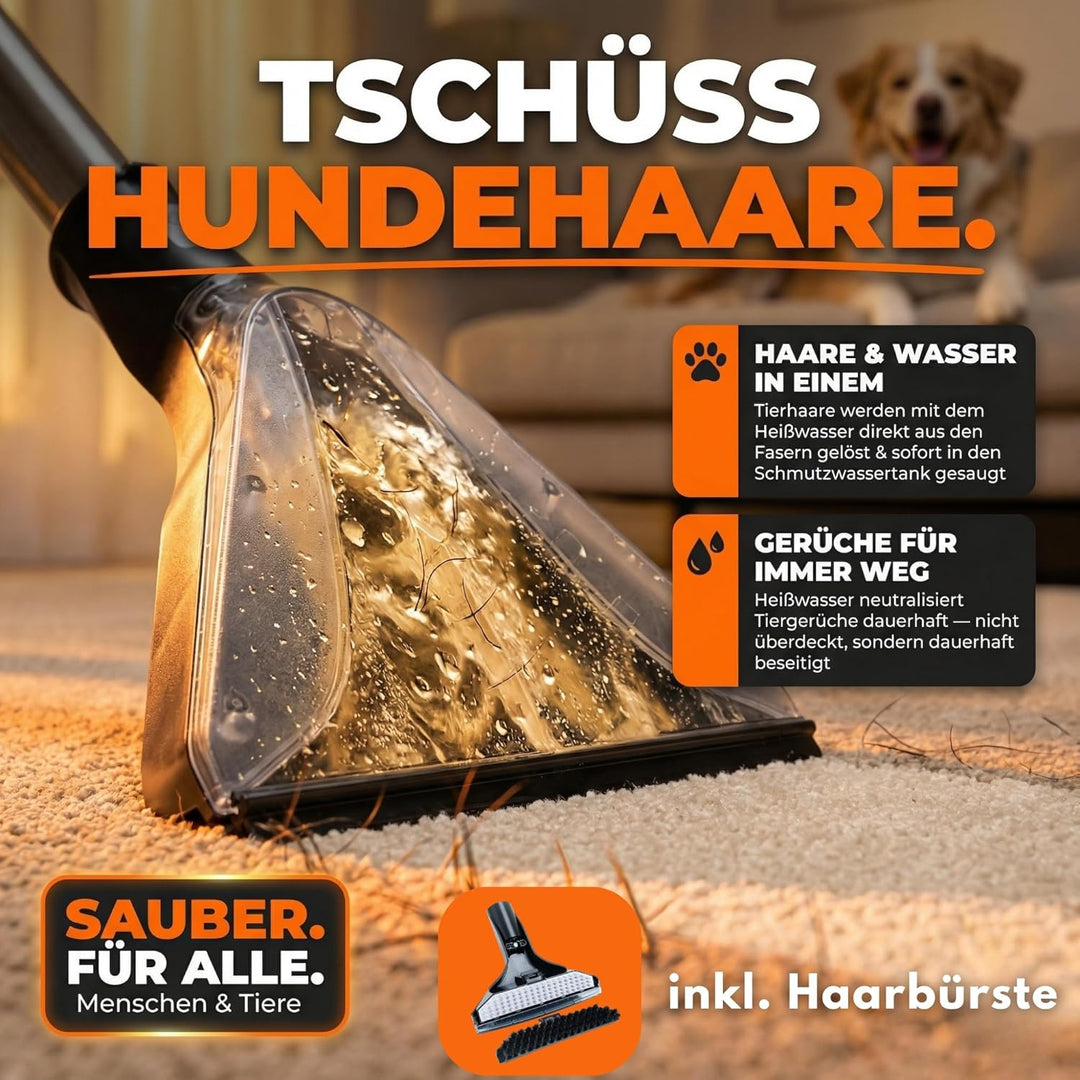 Sommertal HYDRO 9000 MAX Waschsauger | 1.000W, 20 kPa | Teppichreiniger & Polsterreiniger mit integr