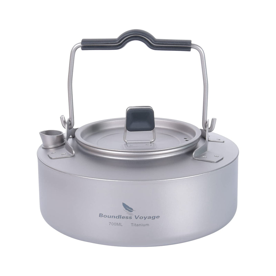 iBasingo Titan Wasserkessel 700ml Camping Wasserkrug Outdoor Ultraleicht Kaffee Teekanne Teakessel H
