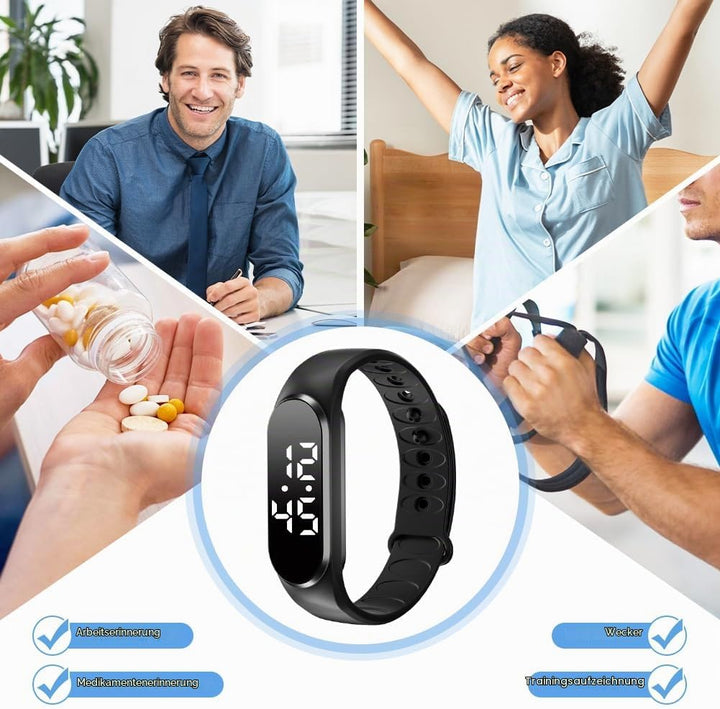 CEWROM Vibrationsalarm Erinnerung Uhr, Silent Vibrating Alarm Reminder Watch für Jungen/Mädchen, Wec