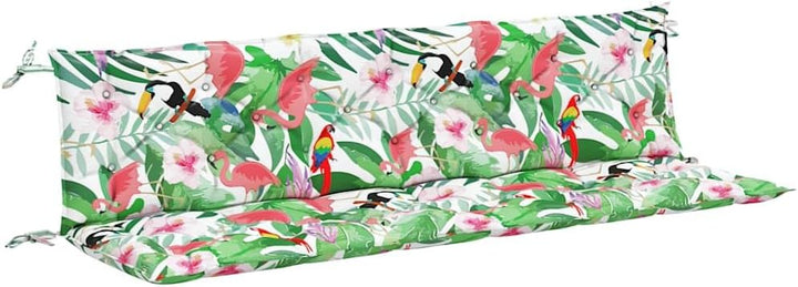 vidaXL Gartenbank-Auflagen 2 STK. Mehrfarbig 200x50x7 cm Stoff 200 cm Grün und Rosa, 200 cm Grün und