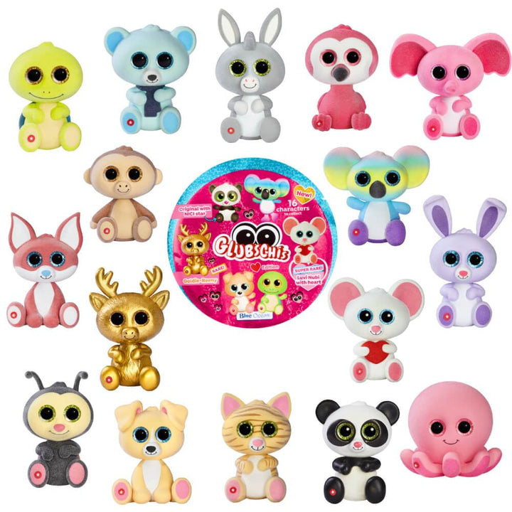 Generisch Blue Ocean Glubschis Sammelfigur Herz Serie 2 - Glubschi Glitzer Figur - Alle 16 Figuren