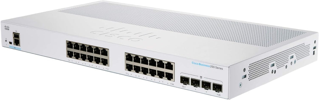 Cisco Business CBS250-24T-4G Smart Switch | 24 GE-Ports | 4 x 1G-SFP | Begrenzter Lebenszeitschutz (