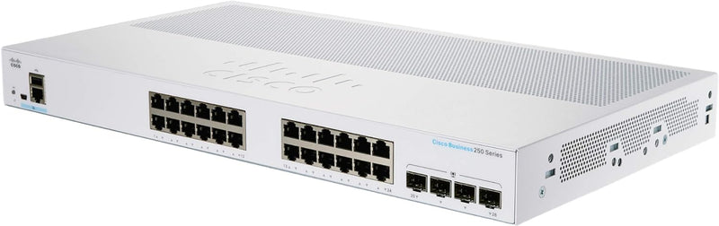 Cisco Business CBS250-24T-4G Smart Switch | 24 GE-Ports | 4 x 1G-SFP | Begrenzter Lebenszeitschutz (