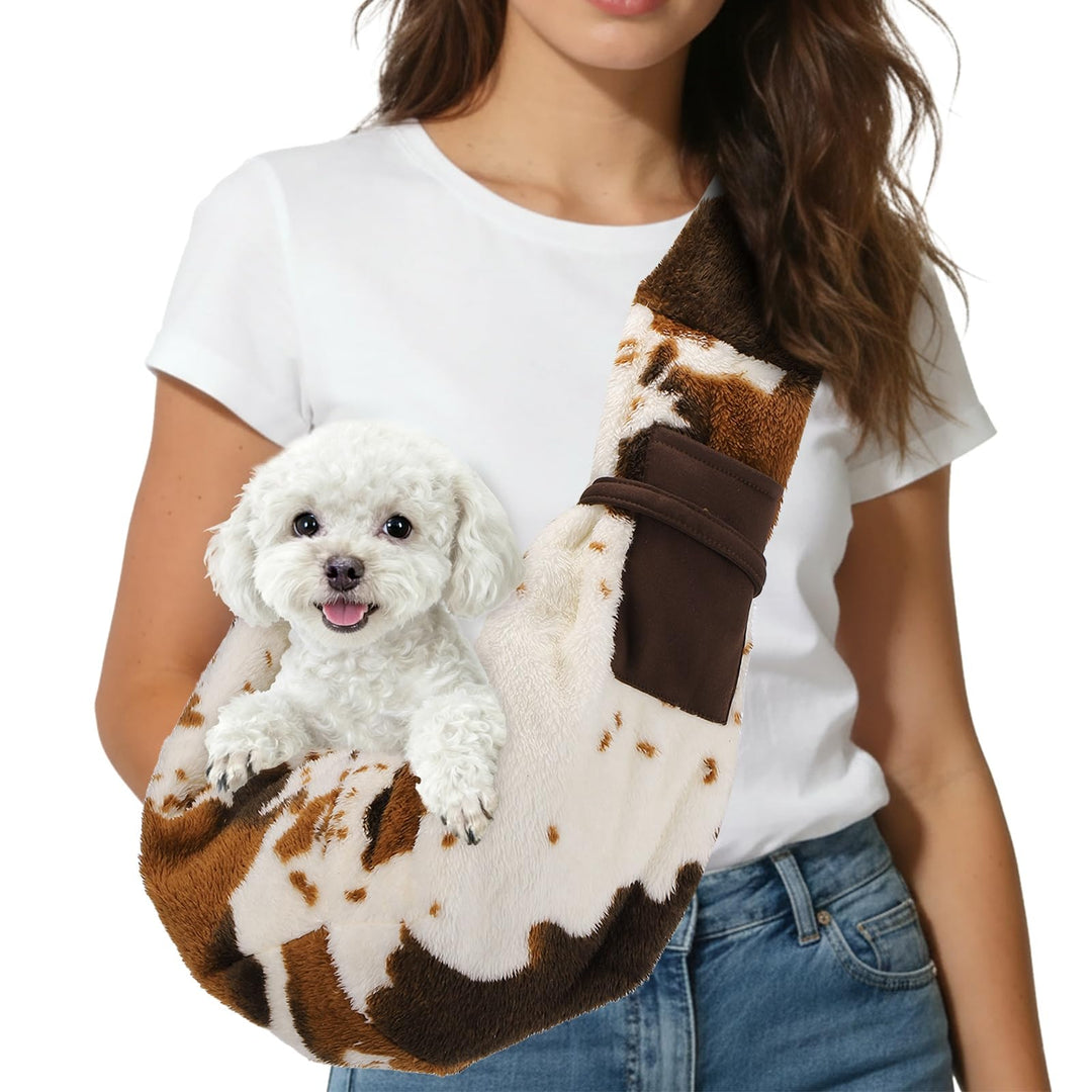 QUARKZMAN Hundetrage Für Kleine Hunde Und Katzen Bis Zu 16.5 Lbs Braun | 1 Stück, Atmungsaktive Schu