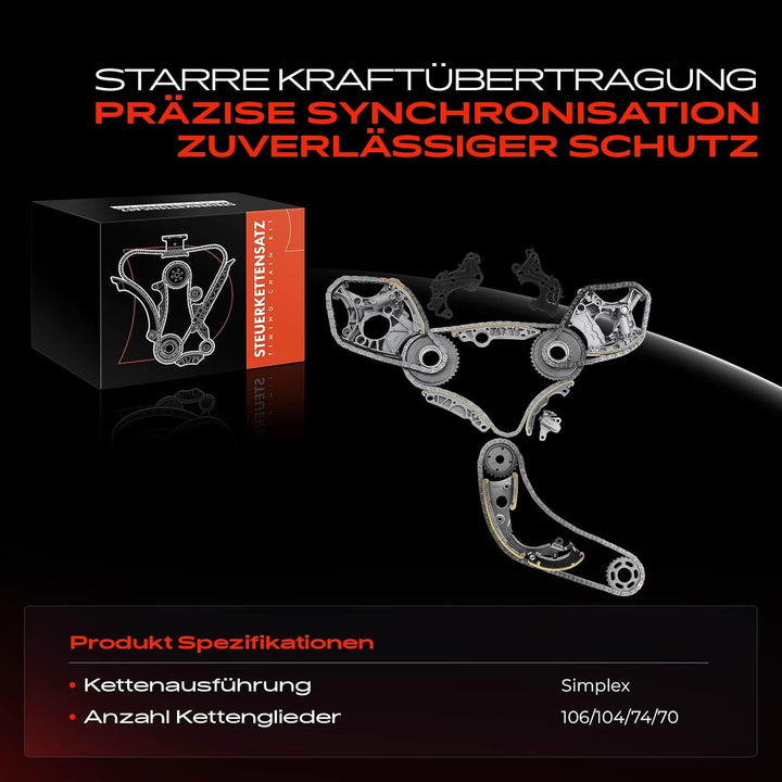 Steuerkettensatz für A4 8EC A4 Avant 8ED A6 4F2 A6 Avant 4F5 A8 4E2 4E8 2.4L 3.2L Benzin 2004-2010 0