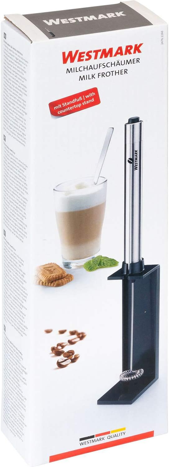 Westmark Elektrischer Milchaufschäumer, Brasilia, 24,8 cm Länge, 18/8 Rostfreier Edelstahl, 24762260