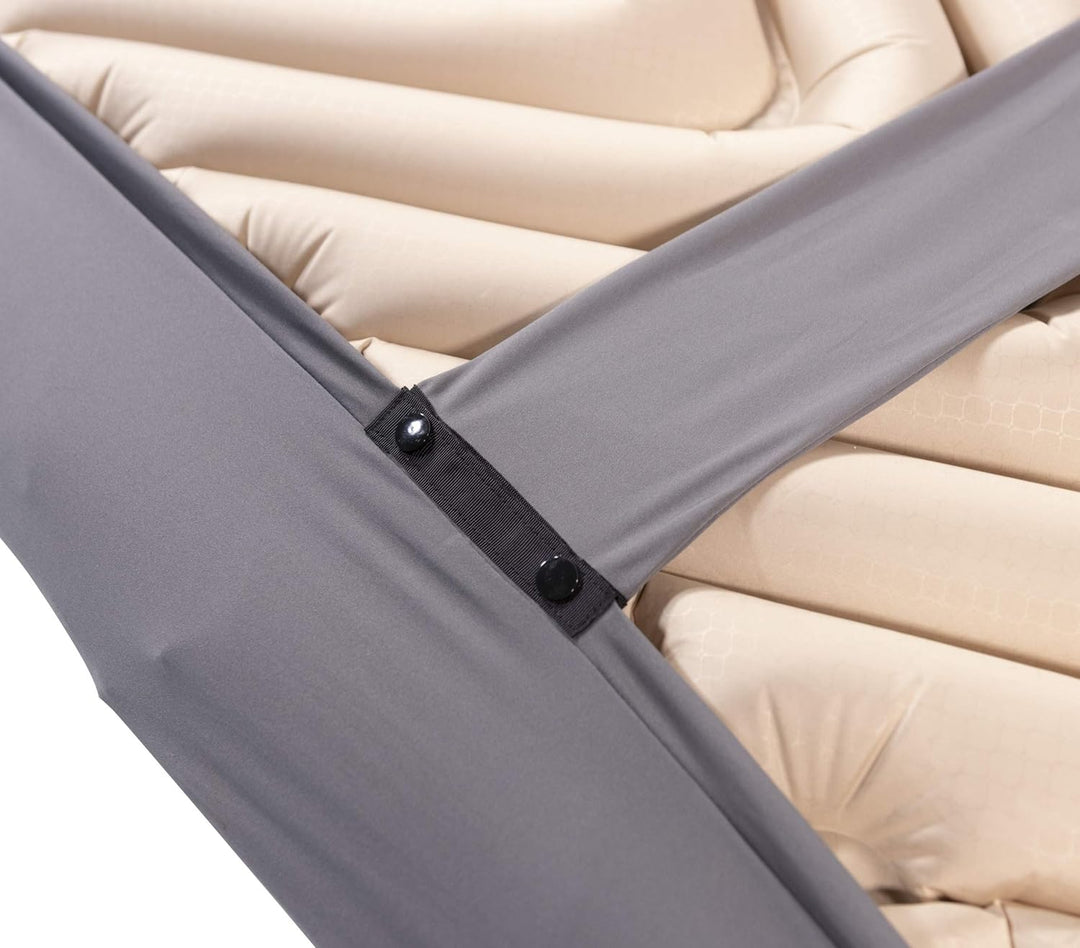 Klymit Unisex V New Sheet for Sleeping Pad, Orange/Grau, gesteppt Luxe (193 x 76 cm), Luxe (193 x 76