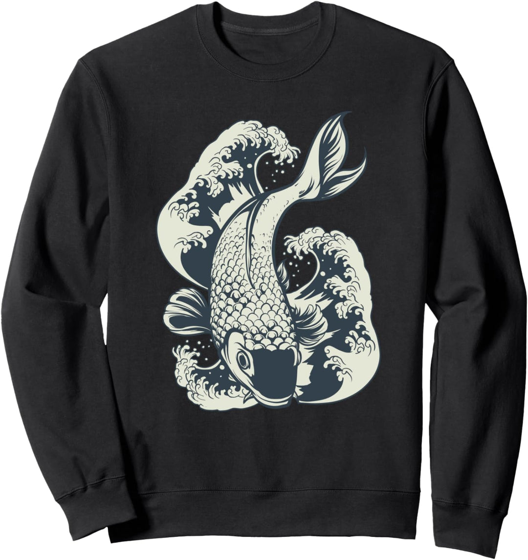 Vintage japanische asiatische Koi Fisch Koi Teich Sweatshirt