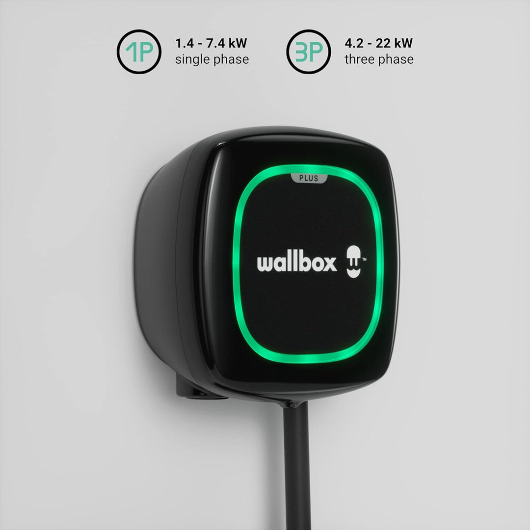 Wallbox Pulsar Plus Ladegerät für Elektrofahrzeuge. Mit Einstellbarer Leistung von bis zu 22 kW. Lad