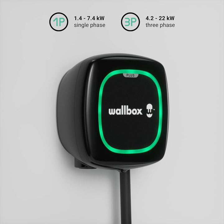 Wallbox Pulsar Plus Ladegerät für Elektrofahrzeuge. Mit Einstellbarer Leistung von bis zu 22 kW. Lad