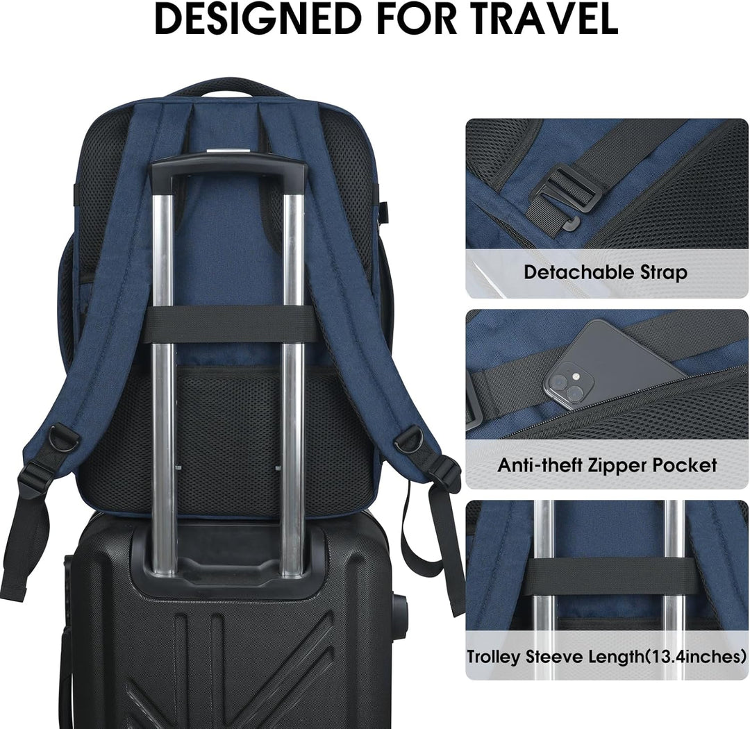 WANDF Handgepäck Rucksack 55x40x20cm / 45x36x20cm für Easyjet Airlines, Untersitz-Reise-Handgepäck-T