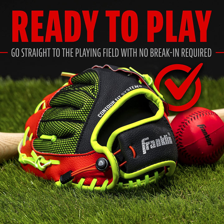 Franklin Sports Teeball-Handschuh - Links- und Rechtshänder Jugend-Fielding Handschuh - Neo-Grip - B