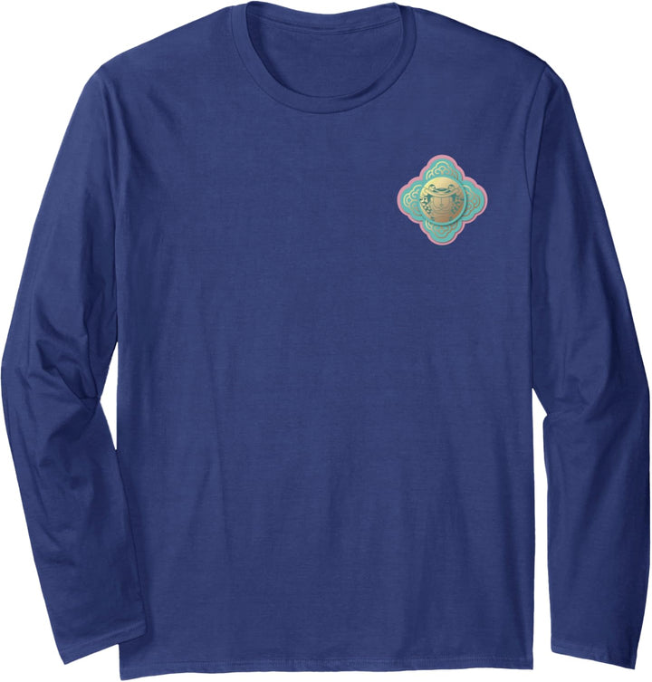 Garfield Chinese New Year 2022 Garfield Badge Blue Pocket Langarmshirt