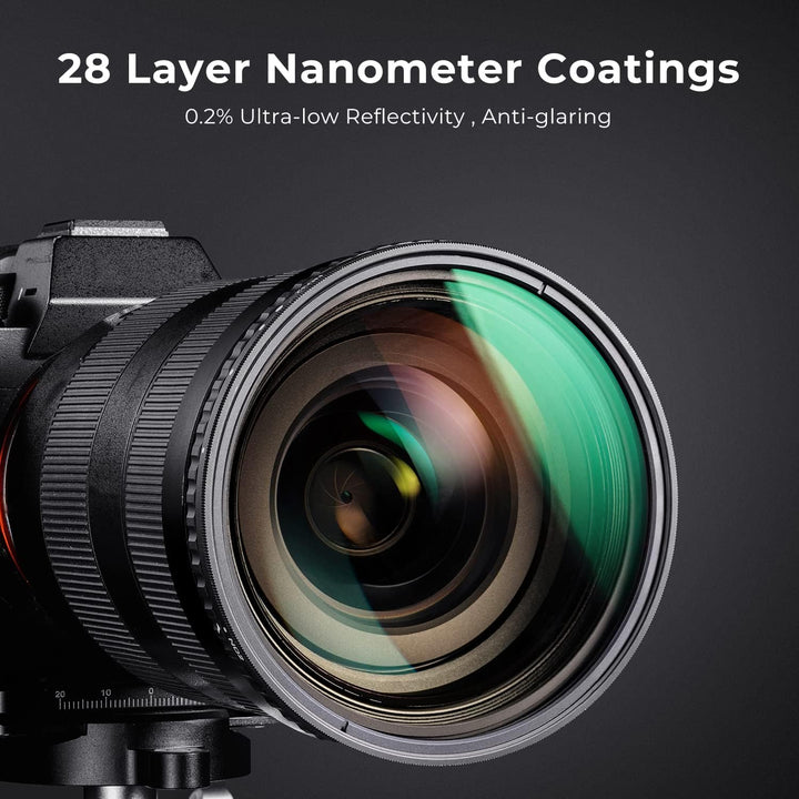 K&amp;F Concept Nano-X ND Filter 62mm Variabler Graufilter ND2-32(1-5 Blendenstufen)+ND32-512(5-9 Blende