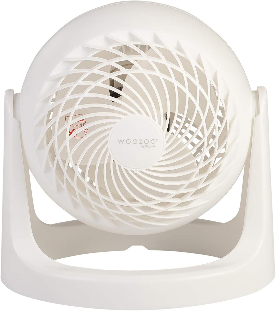 Iris Ohyama Woozoo, Leiser, leistungsstarker & tragbarer Tischventilator, 13m², Reichweite 12m, Vert