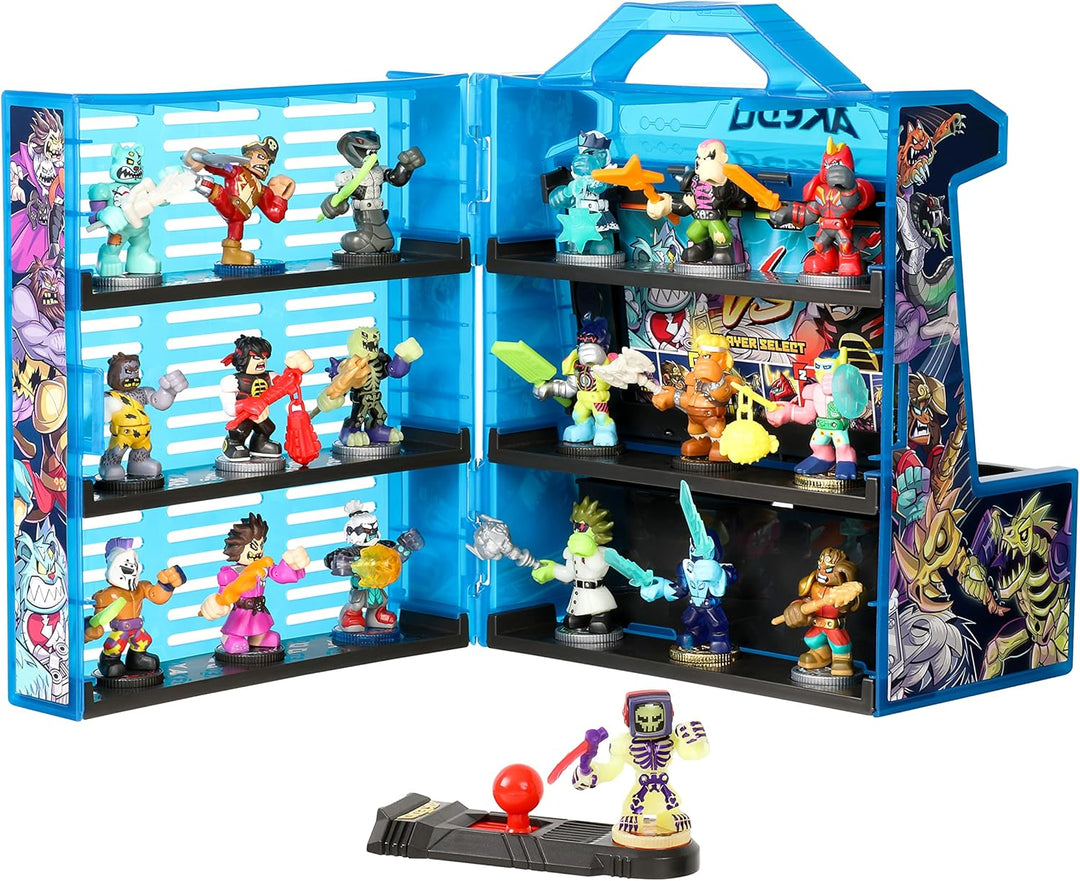 Akedo 14241 Ultimate Arcade Warriors Collector Case Mini Battling Action Figures Ready, Fight, Split