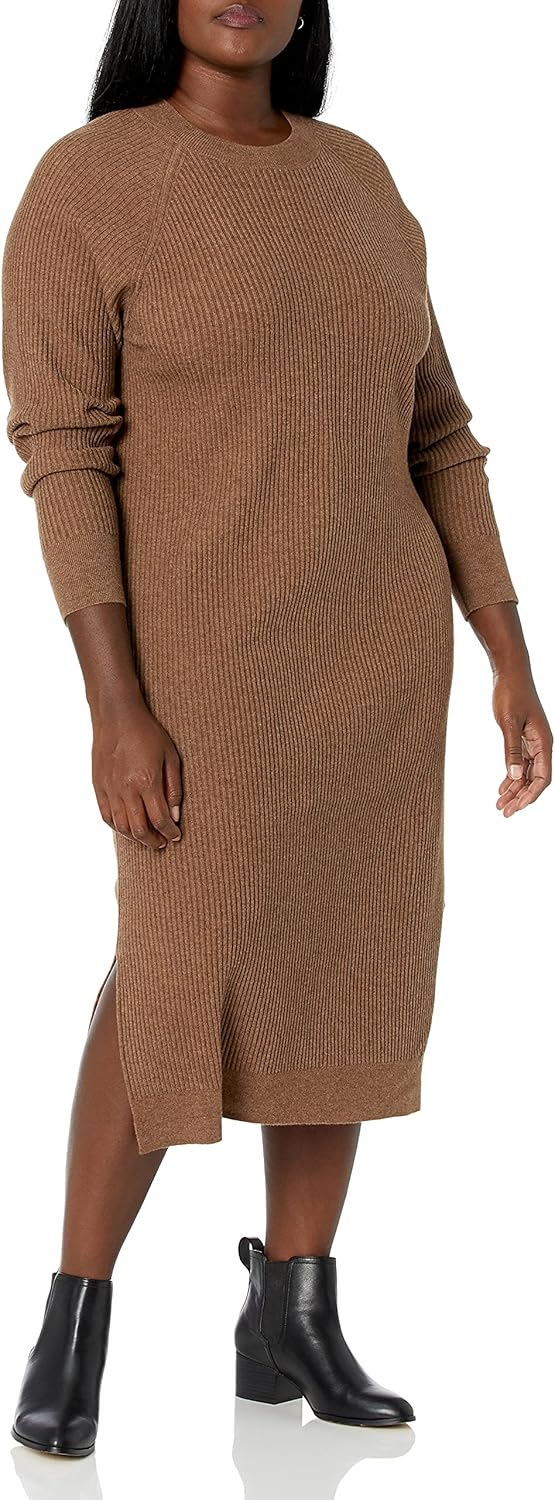 The Drop Renata Ripp-Midikleid für Damen M Mokka, M Mokka