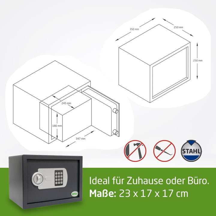Amig – Tresor für zuhauser mit Code | Integrierte Sicherheitsbox | Stahl | Getarnt | Ideal für Zuhau