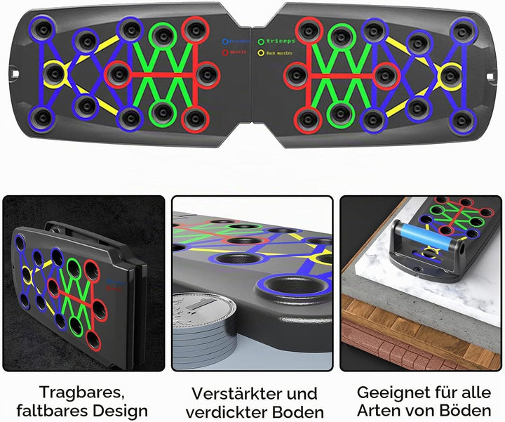 Hochschiebbares Brett, tragbare Multifunktions-abnehmbare 14-in-1-Liegestützstange, Krafttraining Li