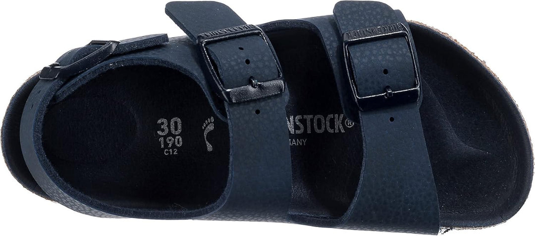 BIRKENSTOCK Jungen Milano Sandale 27 EU Schmal Blau Rot, 27 EU Schmal Blau Rot