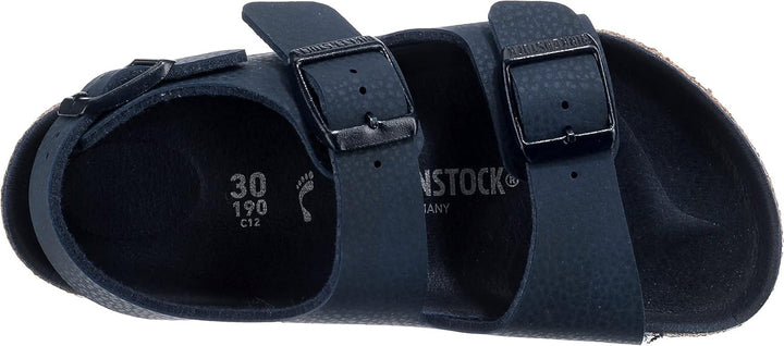 BIRKENSTOCK Jungen Milano Sandale 27 EU Schmal Blau Rot, 27 EU Schmal Blau Rot