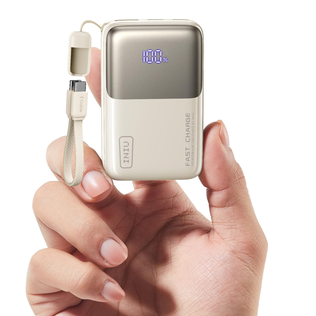 INIU Mini Power Bank, 45W 10000mAh Powerbank Klein Aber Stark (USB C In & Out), Schnellladefunktion