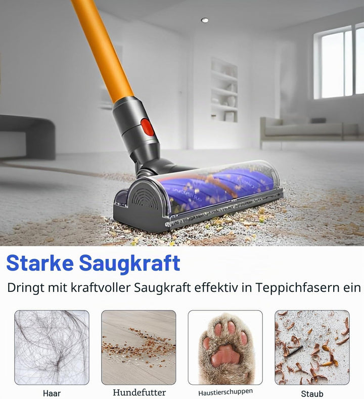 Ersatz-Staubsaugerkopf, verhedderungsfrei, kompatibel mit Dyson V7, V8, V10, V11, V15, SV10, SV11, S
