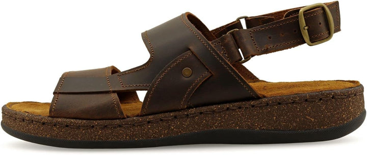 Emmanuela Antike griechische Leder Sandalen für Herren, handgefertigte Herren Sandalen mit offenen Z
