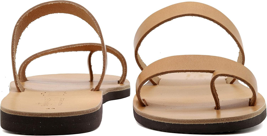 Emmanuela Griechische handgefertigte Ledersandalen, hochwertige Slide Sandalen, Sommerschuhe für Her
