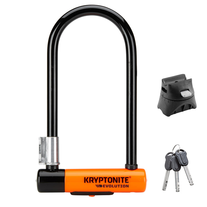 Kryptonite 2130 Evolution Standard Fahrradschloss, Orange, 10 x 22,9 cm, Schwarz/ orange Single, Sin