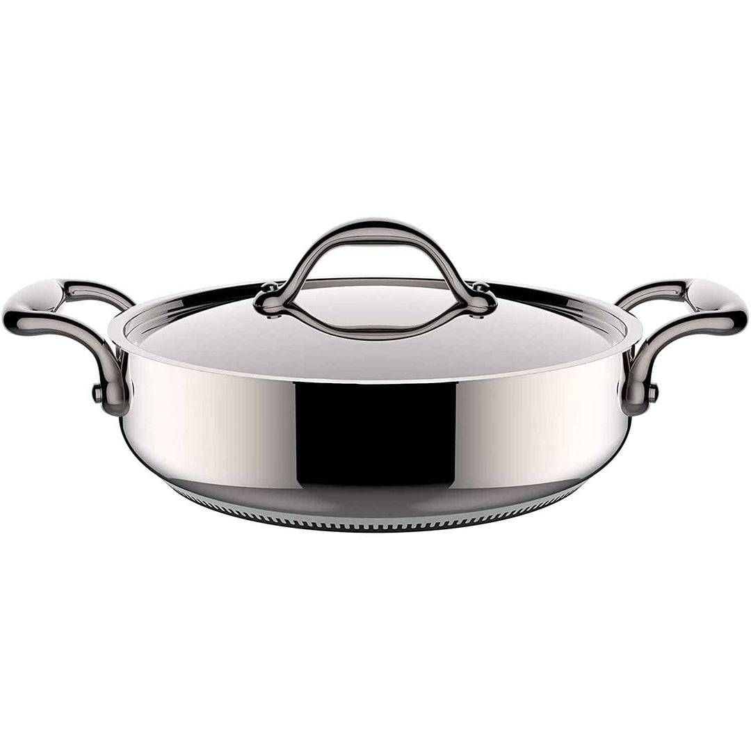 Lagostina Accademia Lagofusion Schmorpfanne mit Deckel, Rostfreies Metall, Edelstahl, 26 cm