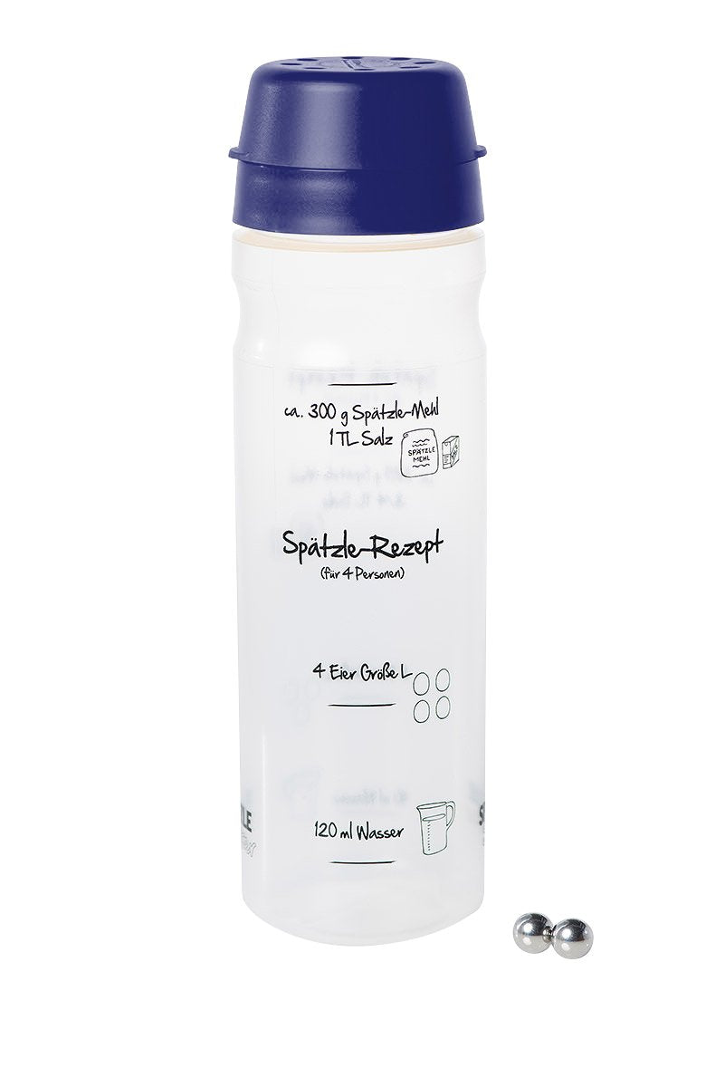 Das Original Spätzle-Shaker für 4 Portionen 875ml dunkelblau Selbstgemachte Spätzle mit unserem Spät