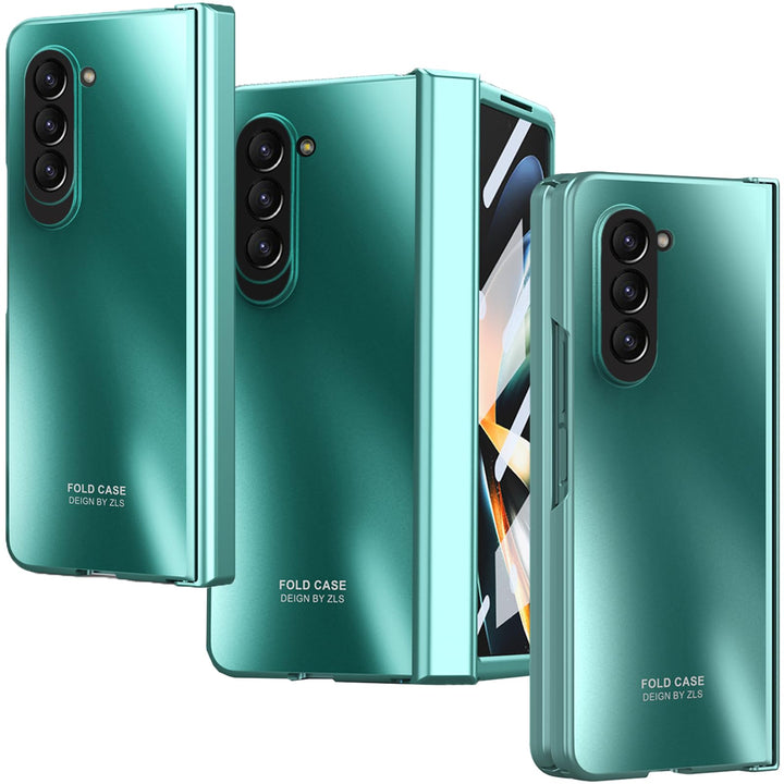 NINKI Schutzhülle für Samsung Galaxy Z Fold 5, mit Displayschutzfolie, Scharnierschutz, Farbverlauf,